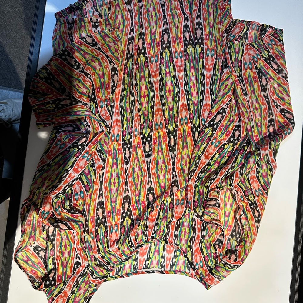 Vibrant Multicolor Geometric Blouse